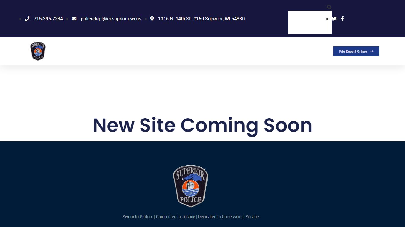 Coming Soon – Superior Police Department